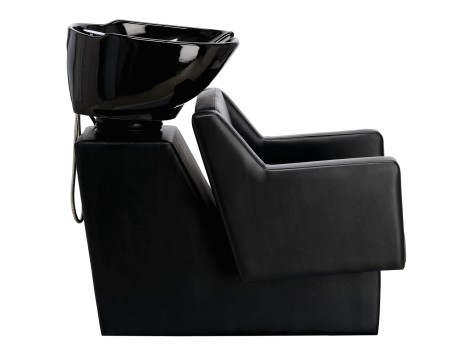 Rinkinys kirpyklos skalbykla ir 2 x kirpėjo kėdė hidraulinė su sukamuoju pagalve salonui skalbykla judanti keraminė dubuo armatūra baterija ausinė - 4